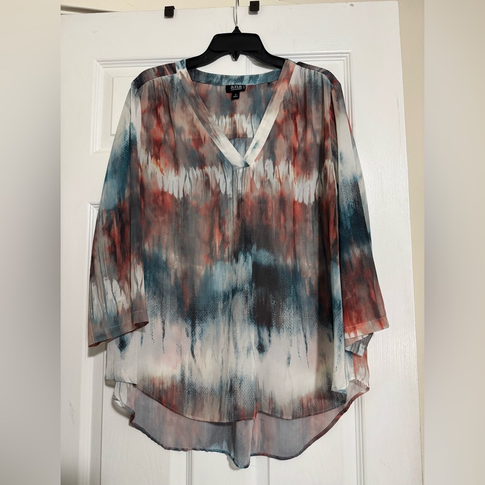 a.n.a Watercolor Blouse 1X